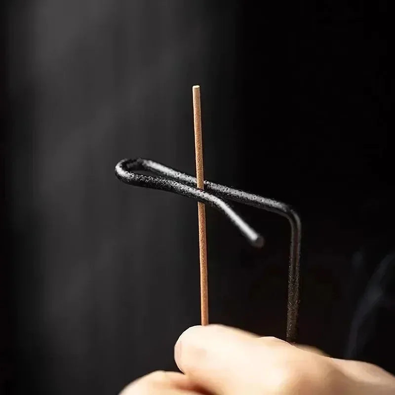 Kōro Incense Holder — Raw Wood & Brass