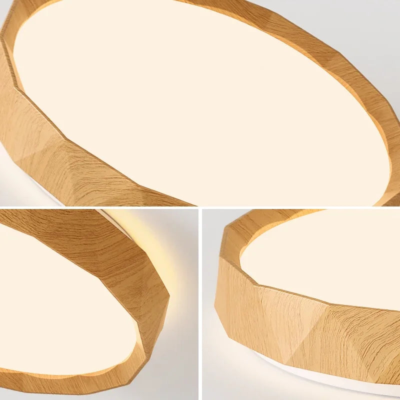 Mokusei Ceiling Light — Walnut Wood Grain