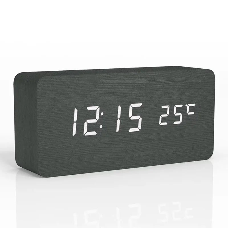 Mokume Clock — Wood Grain LED Display