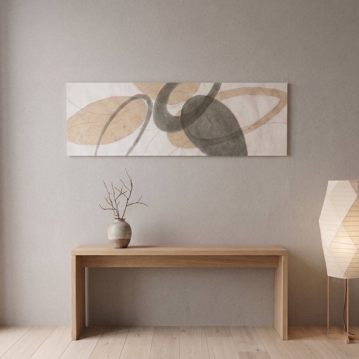 Kakishibu-Dyed Washi Art — One of a Kind