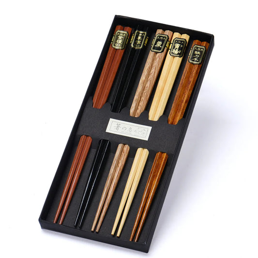 Hashi Gift Set — 5 Pairs of Japanese Chopsticks