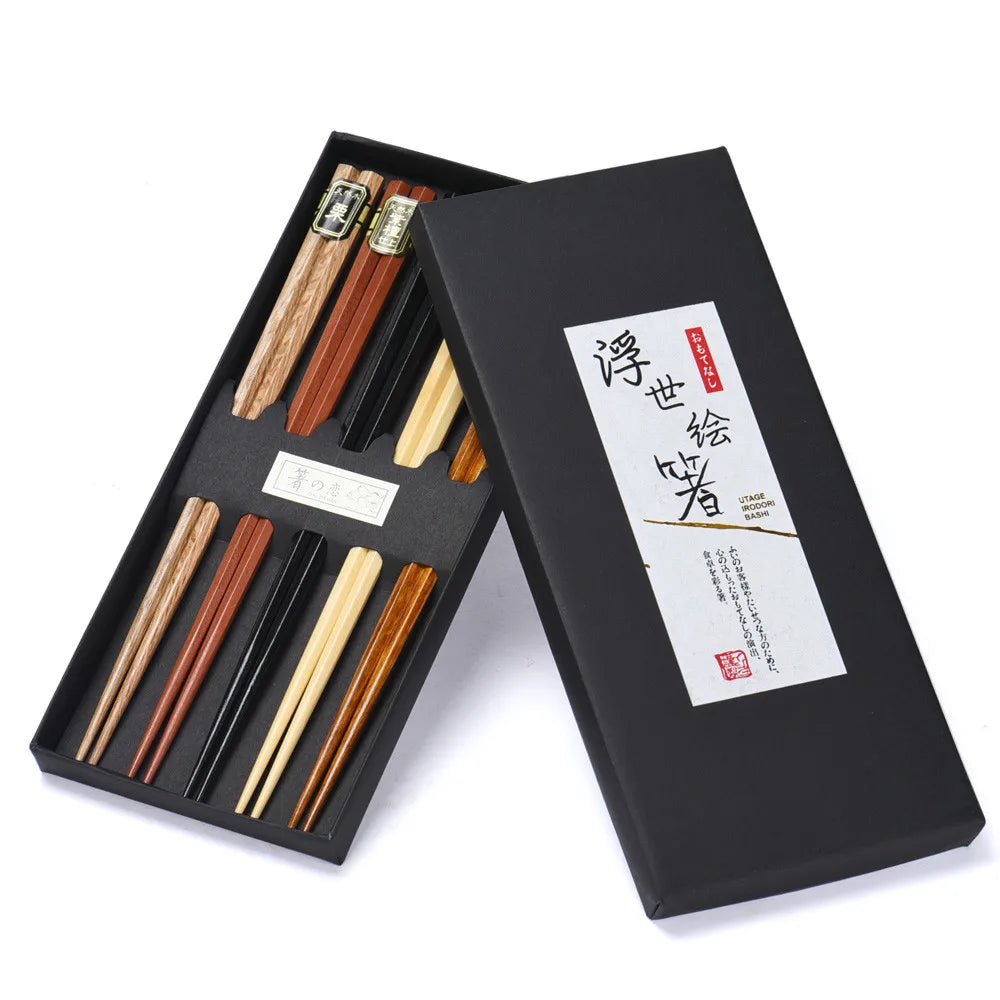 Hashi Gift Set — 5 Pairs of Japanese Chopsticks