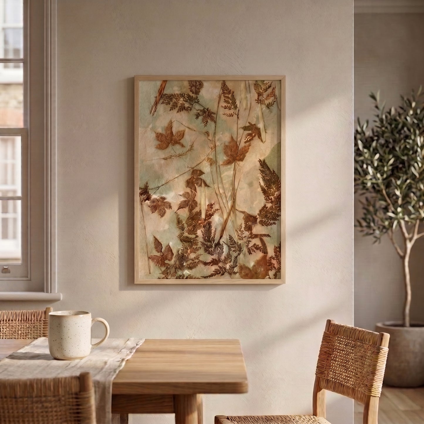 Pressed Botanical Washi Art — One of a Kind
