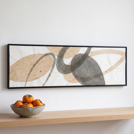 Kakishibu-Dyed Washi Art — One of a Kind