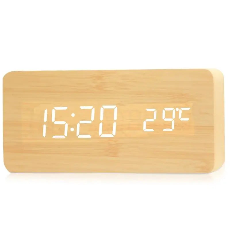 Mokume Clock — Wood Grain LED Display