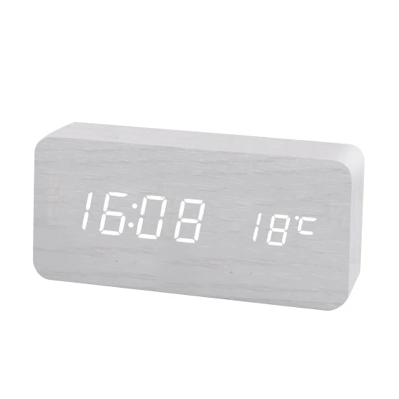 Mokume Clock — Wood Grain LED Display