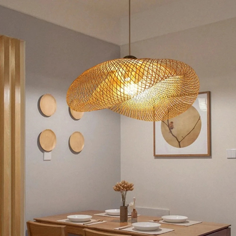 Takeami Pendant Light — Hand-Woven Bamboo Lantern