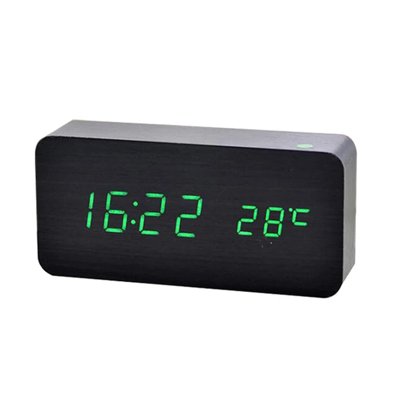 Mokume Clock — Wood Grain LED Display