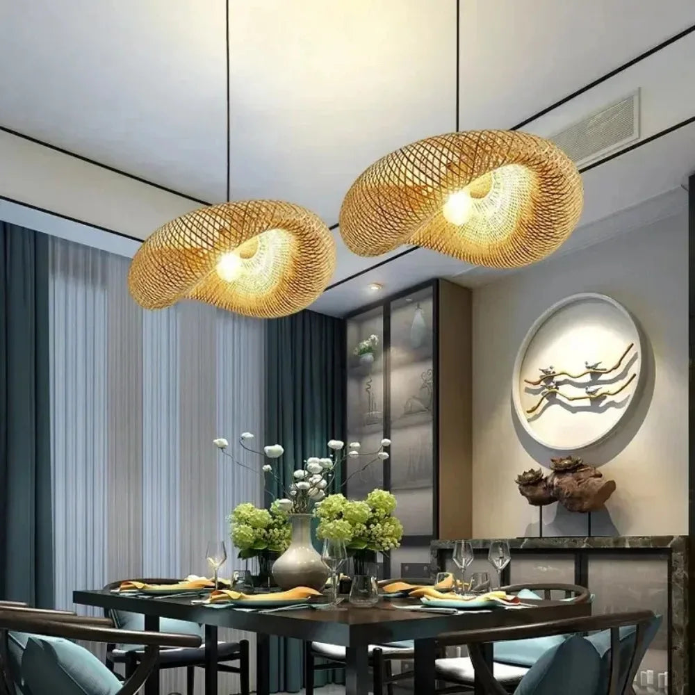 Takeami Pendant Light — Hand-Woven Bamboo Lantern