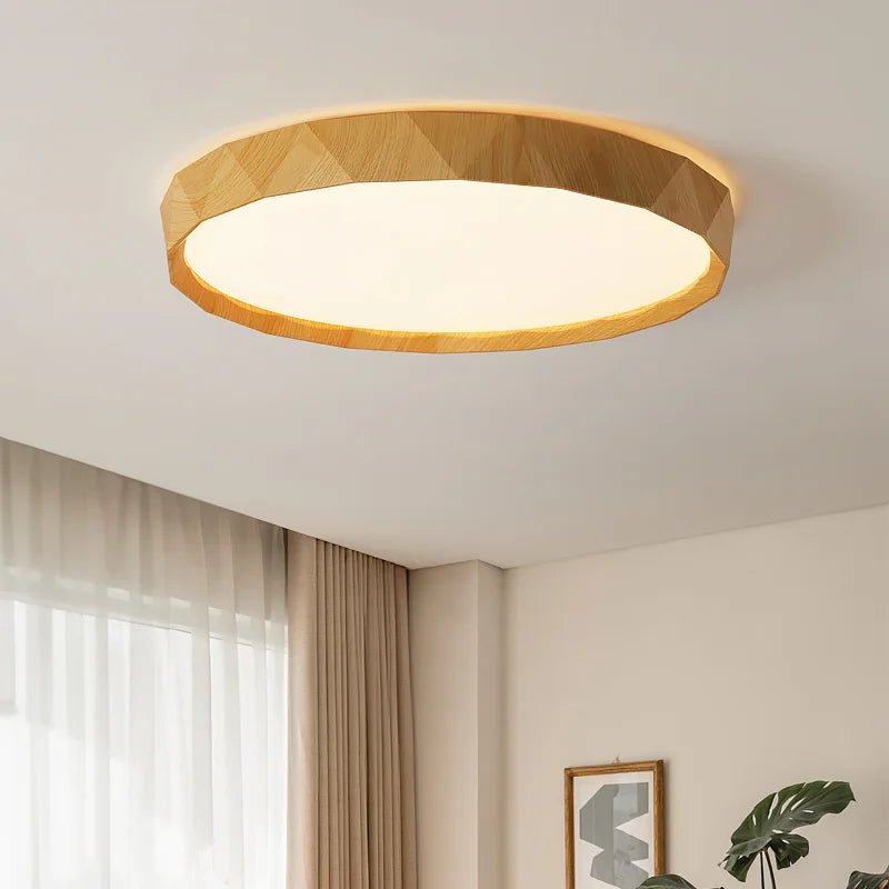 Mokusei Ceiling Light — Walnut Wood Grain