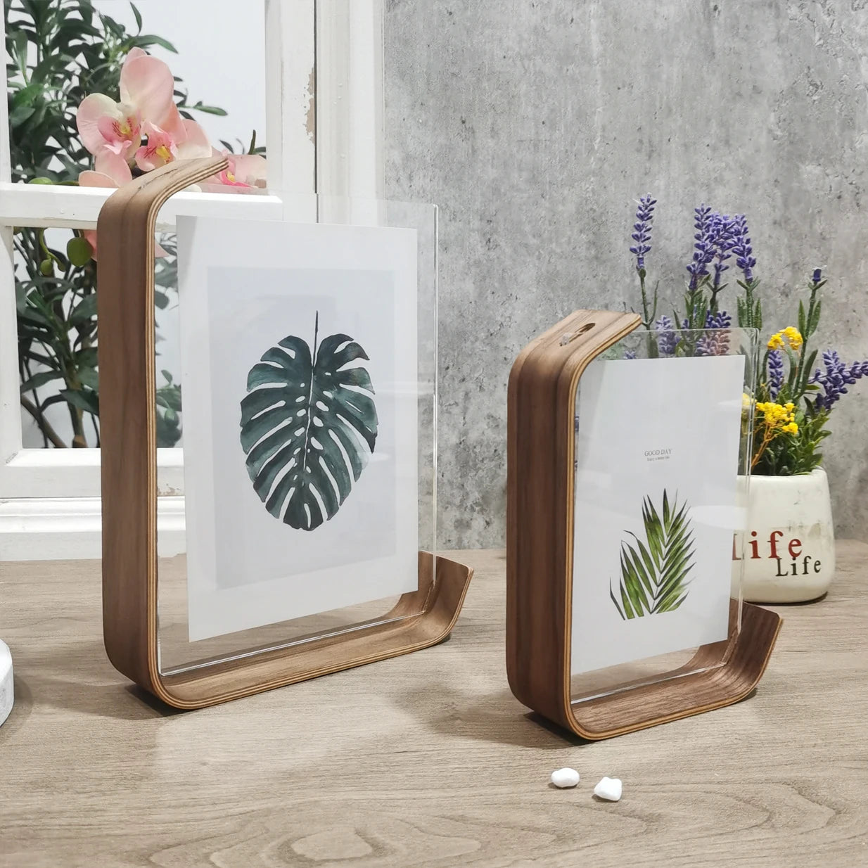 Mori Frame — L-Shaped Wood & Acrylic Display