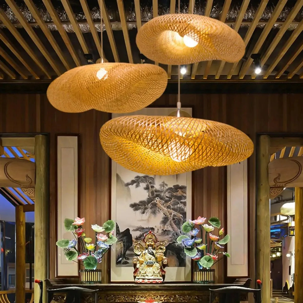 Takeami Pendant Light — Hand-Woven Bamboo Lantern