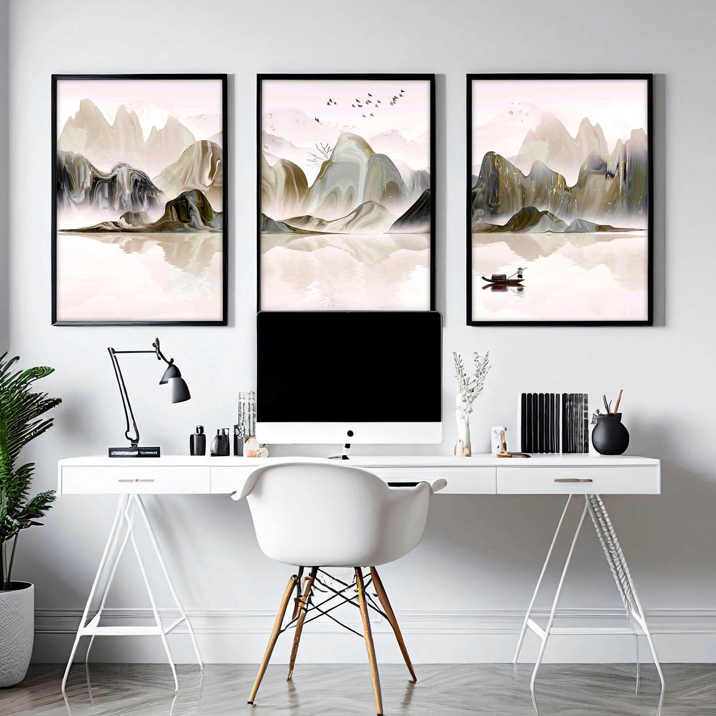 Yūgure Triptych — Sunset Mountain Print Set