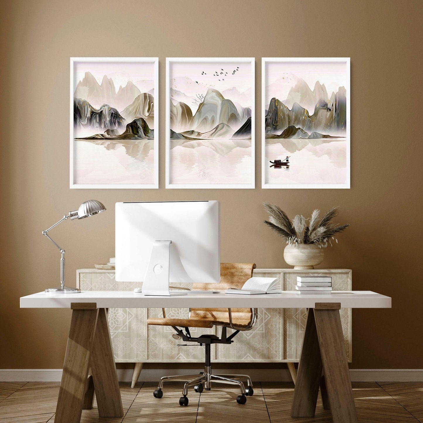 Yūgure Triptych — Sunset Mountain Print Set