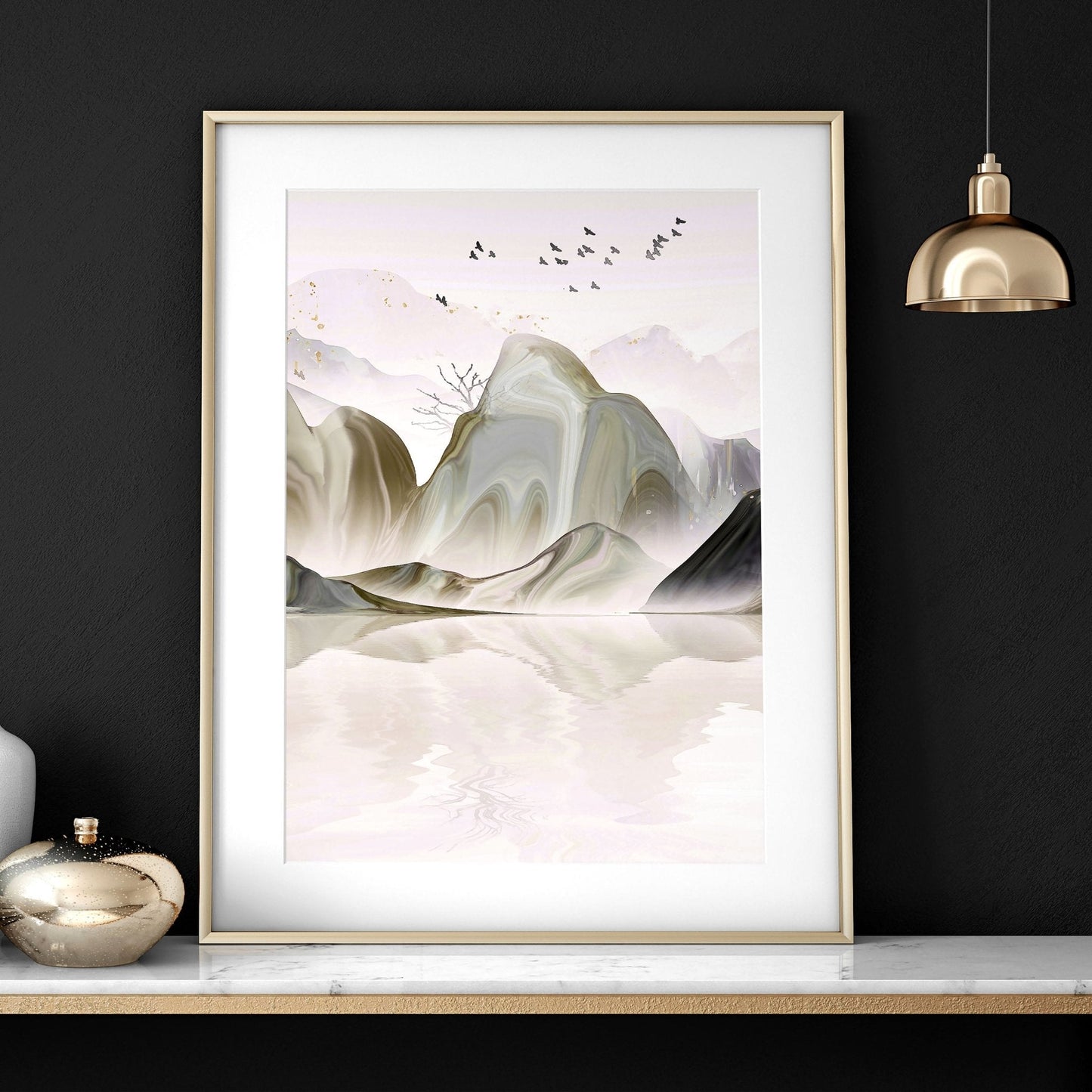 Yūgure Triptych — Sunset Mountain Print Set