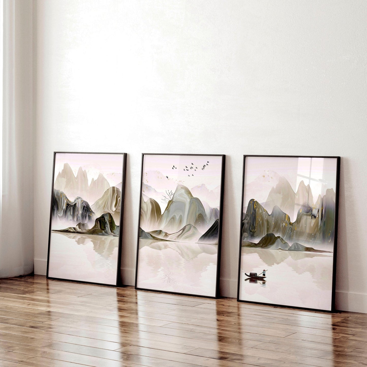 Yūgure Triptych — Sunset Mountain Print Set