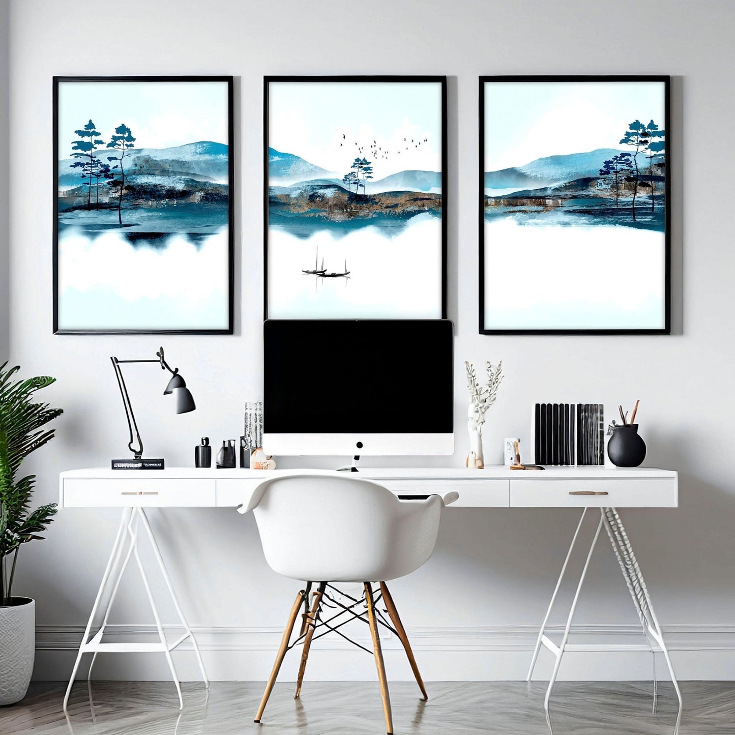 Suisei Triptych — Teal Waters Print Set