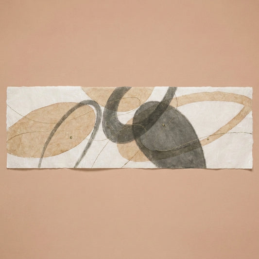 Kakishibu-Dyed Washi Art — One of a Kind