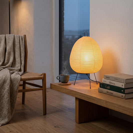 Komorebi Table Lamp — Washi Paper & Bamboo