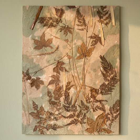 Pressed Botanical Washi Art — One of a Kind